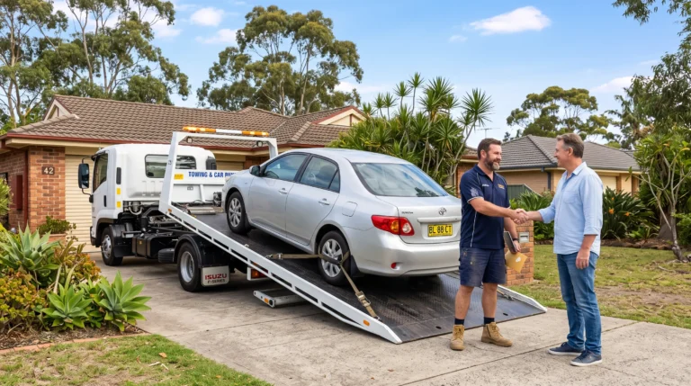 QLD Auto Buyers Brisbane team collecting an accident vehicle in Brisbane Metro and Northside